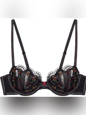 Savage X Fenty Discontinued Renaissance Rose Unlined Demi Bra 34C